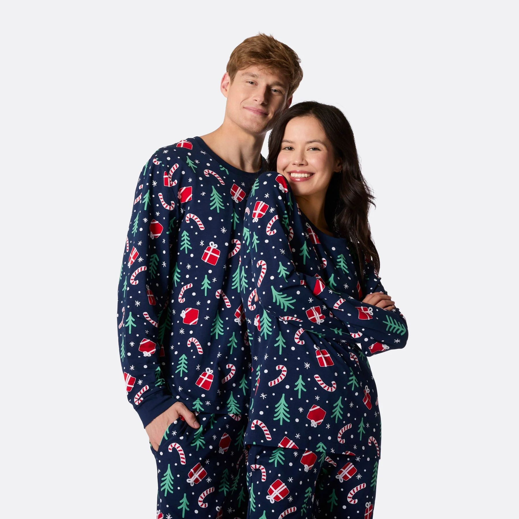 Blue Christmas Pattern Christmas Pyjamas Family - Image 3