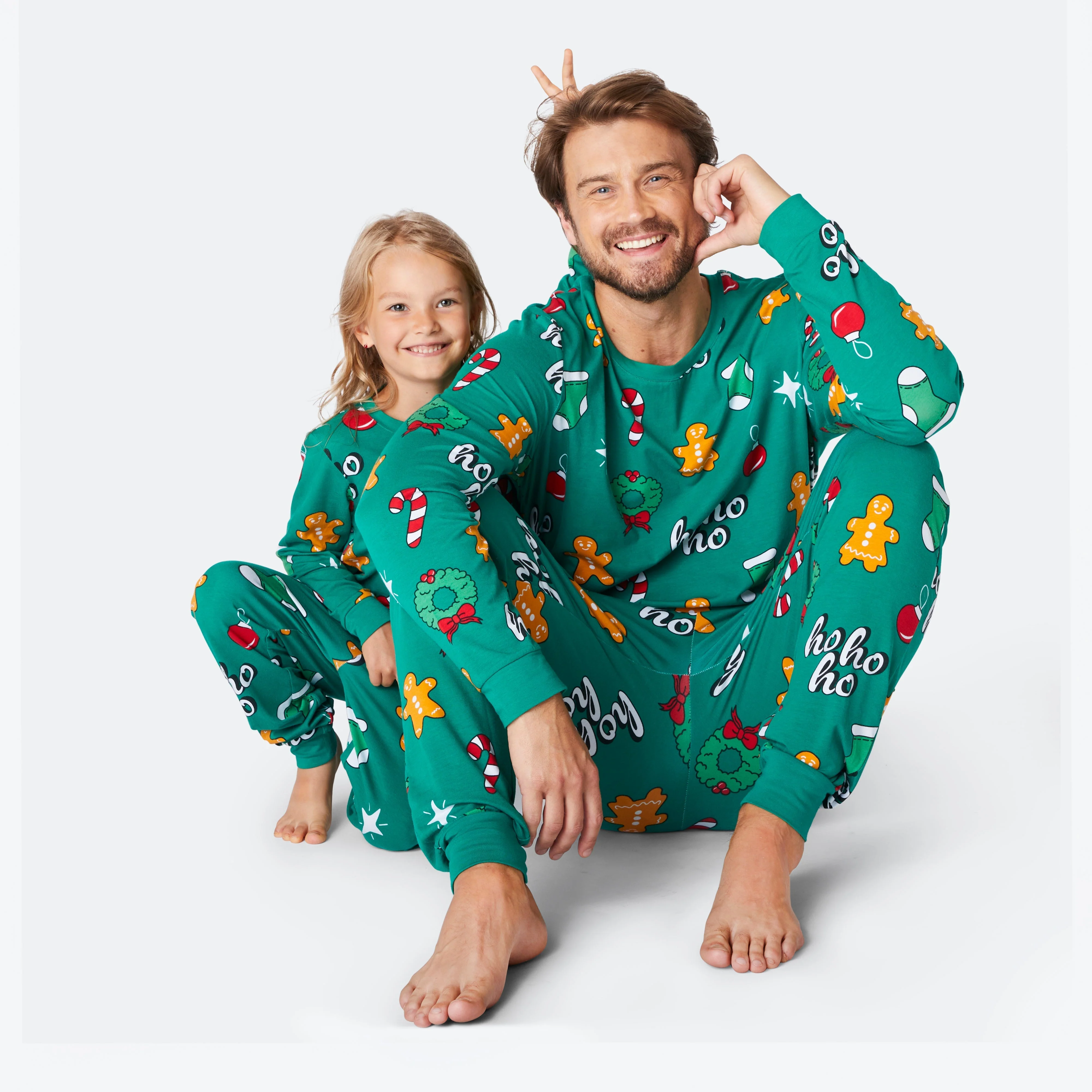 Green Hohoho Christmas Pyjamas Family - Image 10