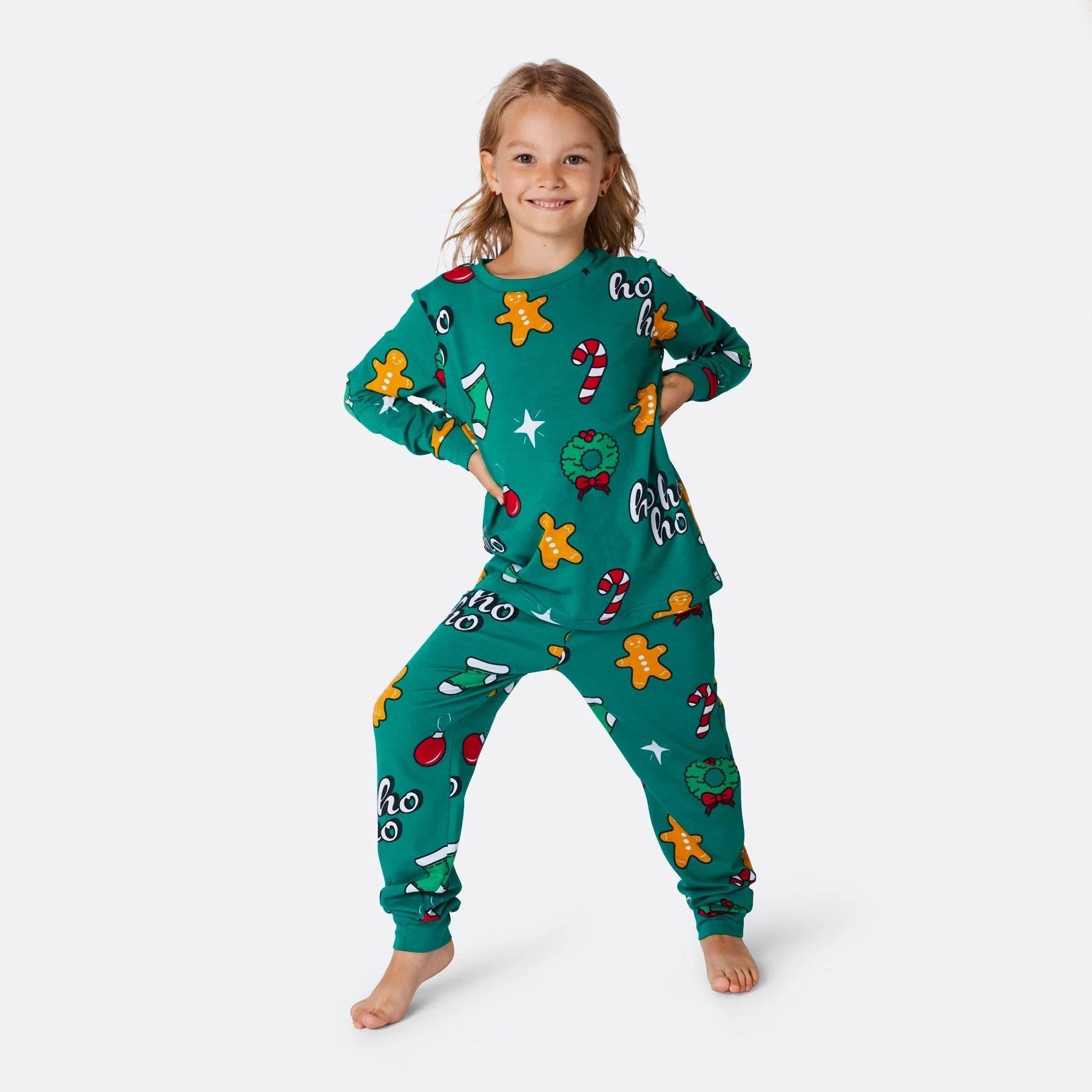 Green Hohoho Christmas Pyjamas Family - Image 11