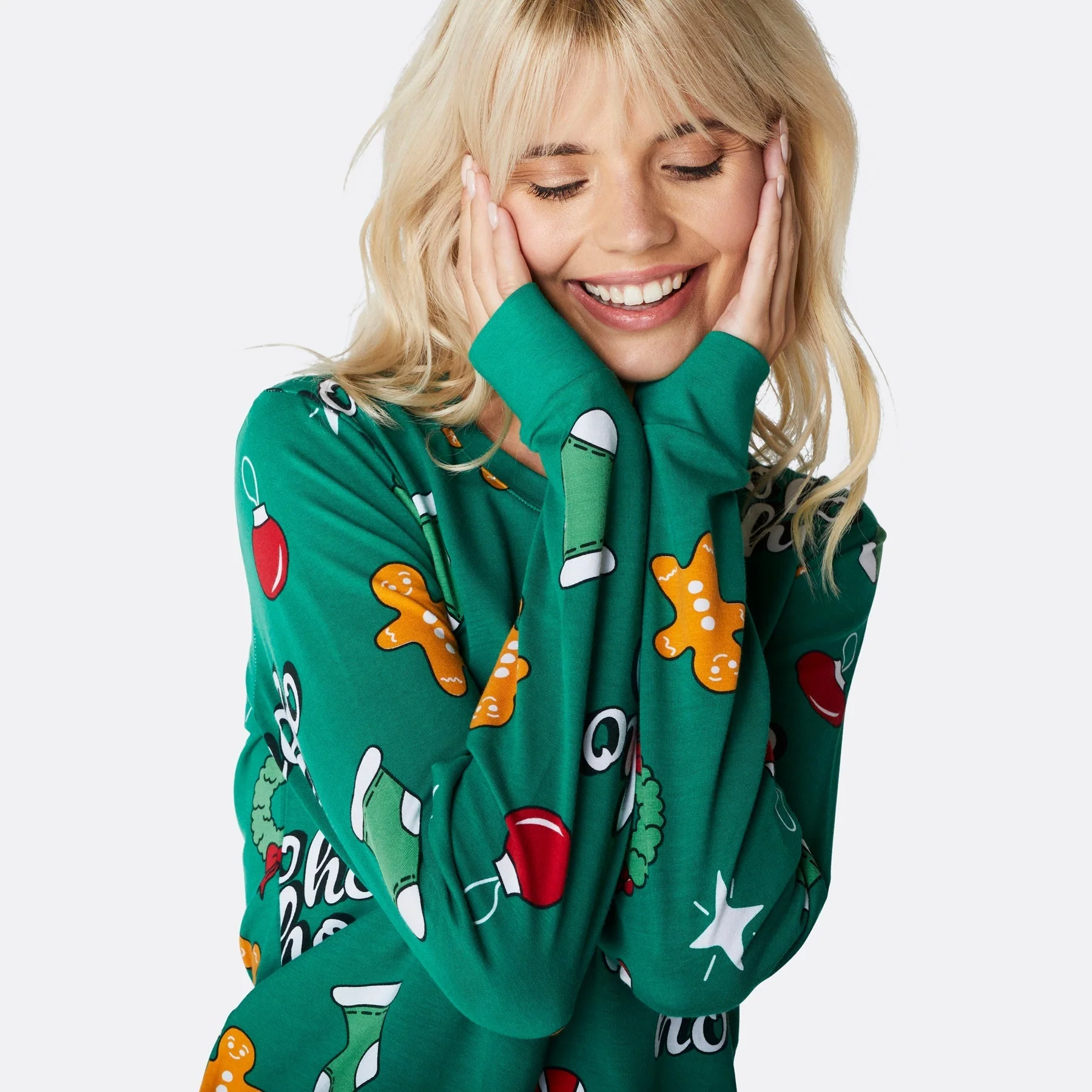 Green Hohoho Christmas Pyjamas Family - Image 12