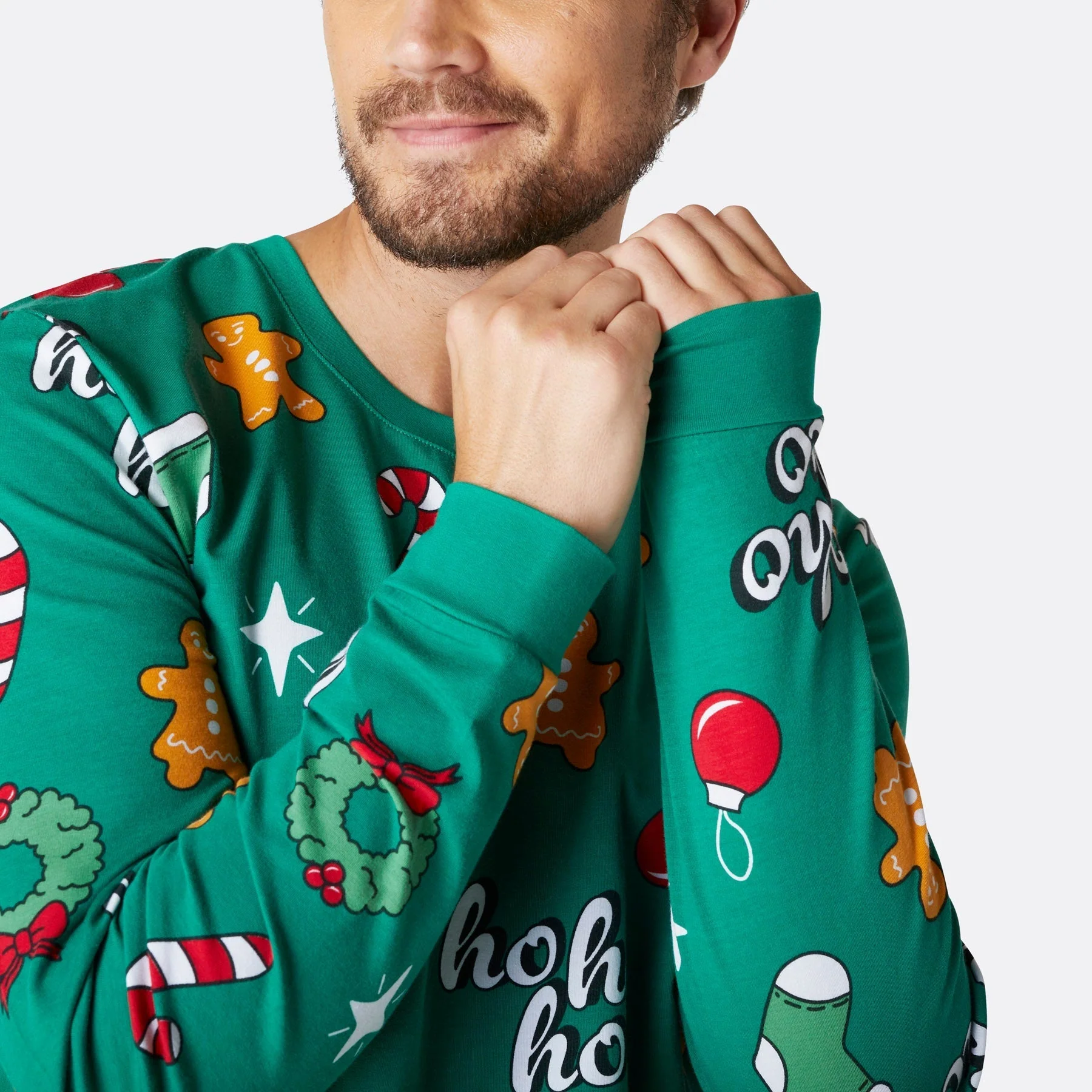 Green Hohoho Christmas Pyjamas Family - Image 8