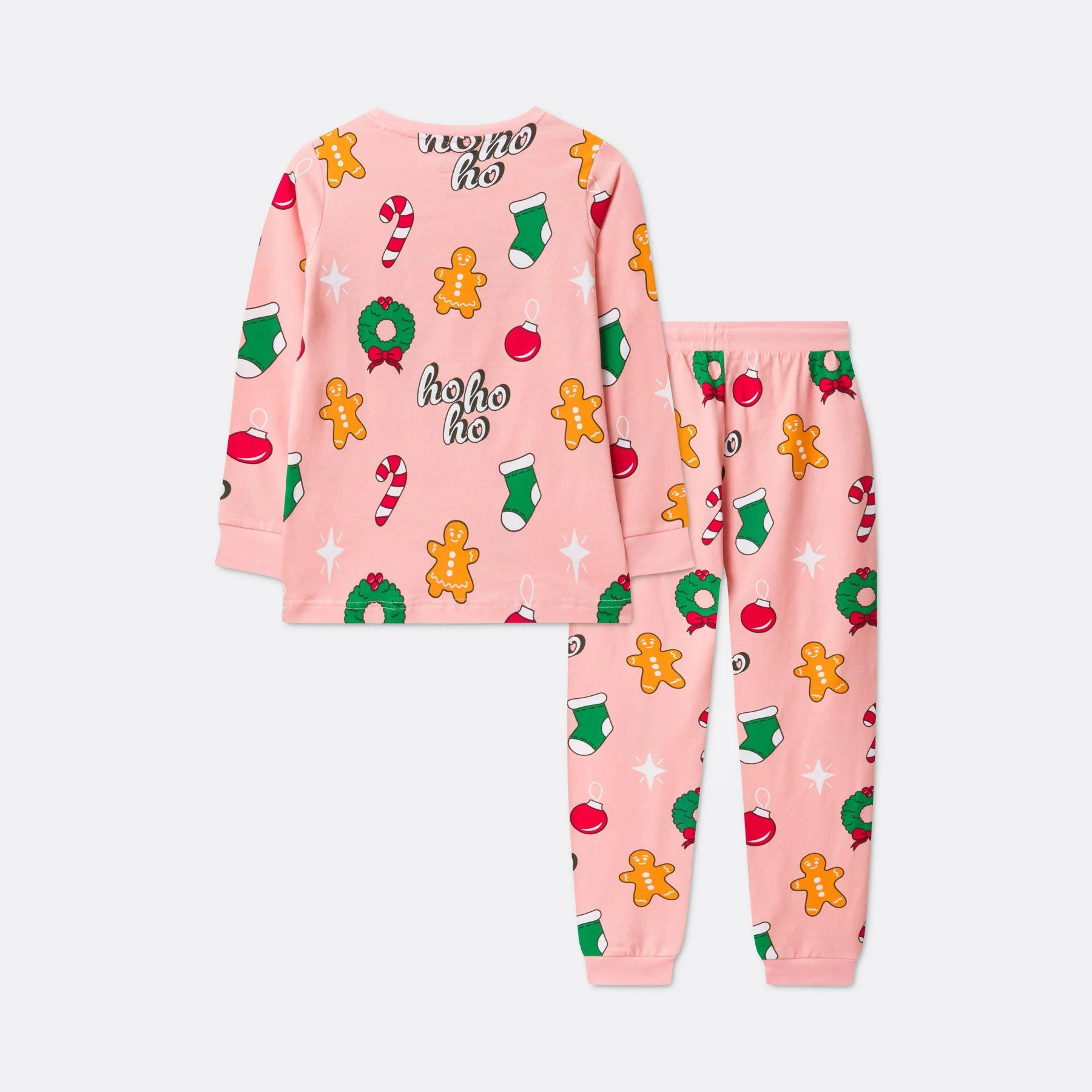 Kids' Pink Hohoho Christmas Pyjamas - Image 5
