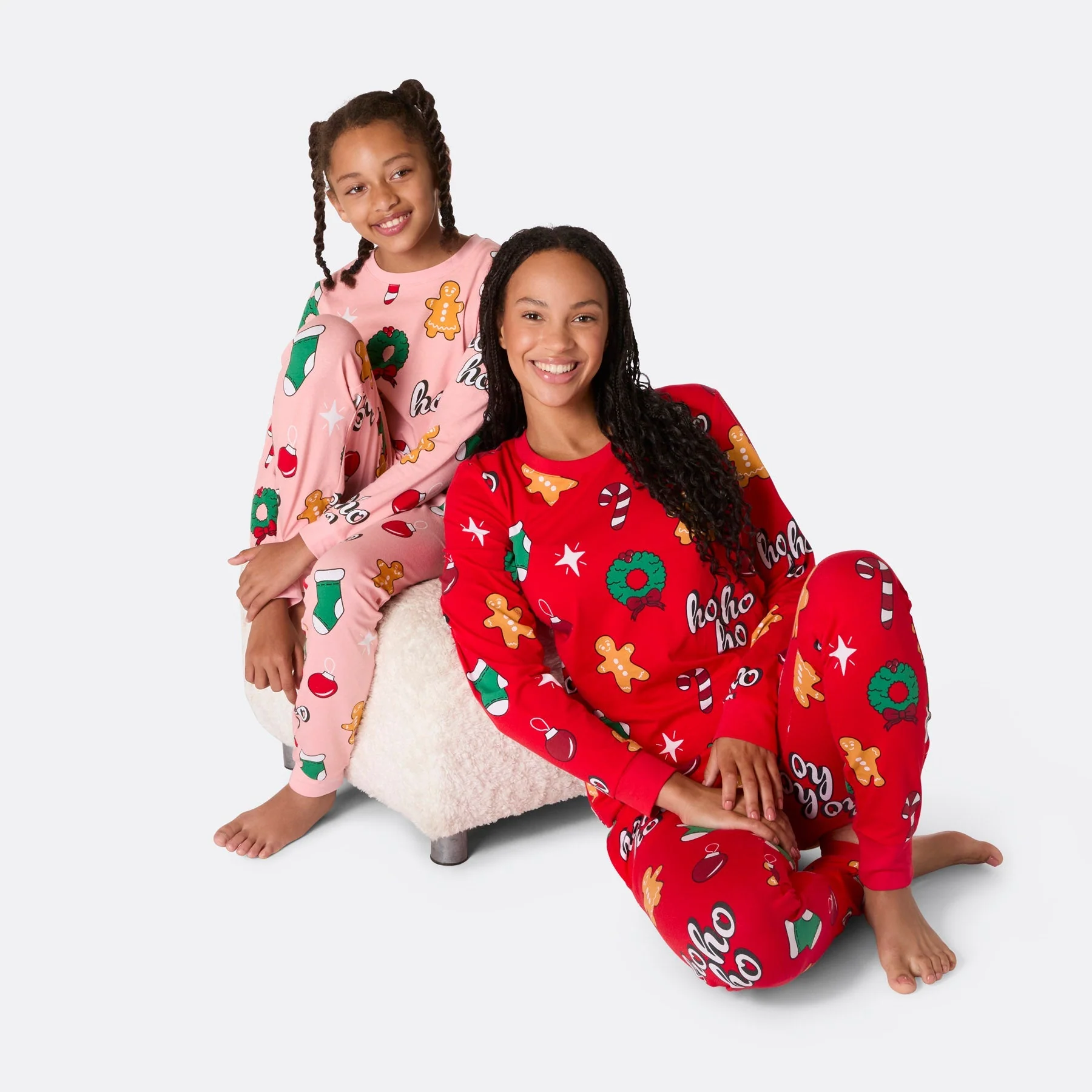 Kids' Pink Hohoho Christmas Pyjamas - Image 9
