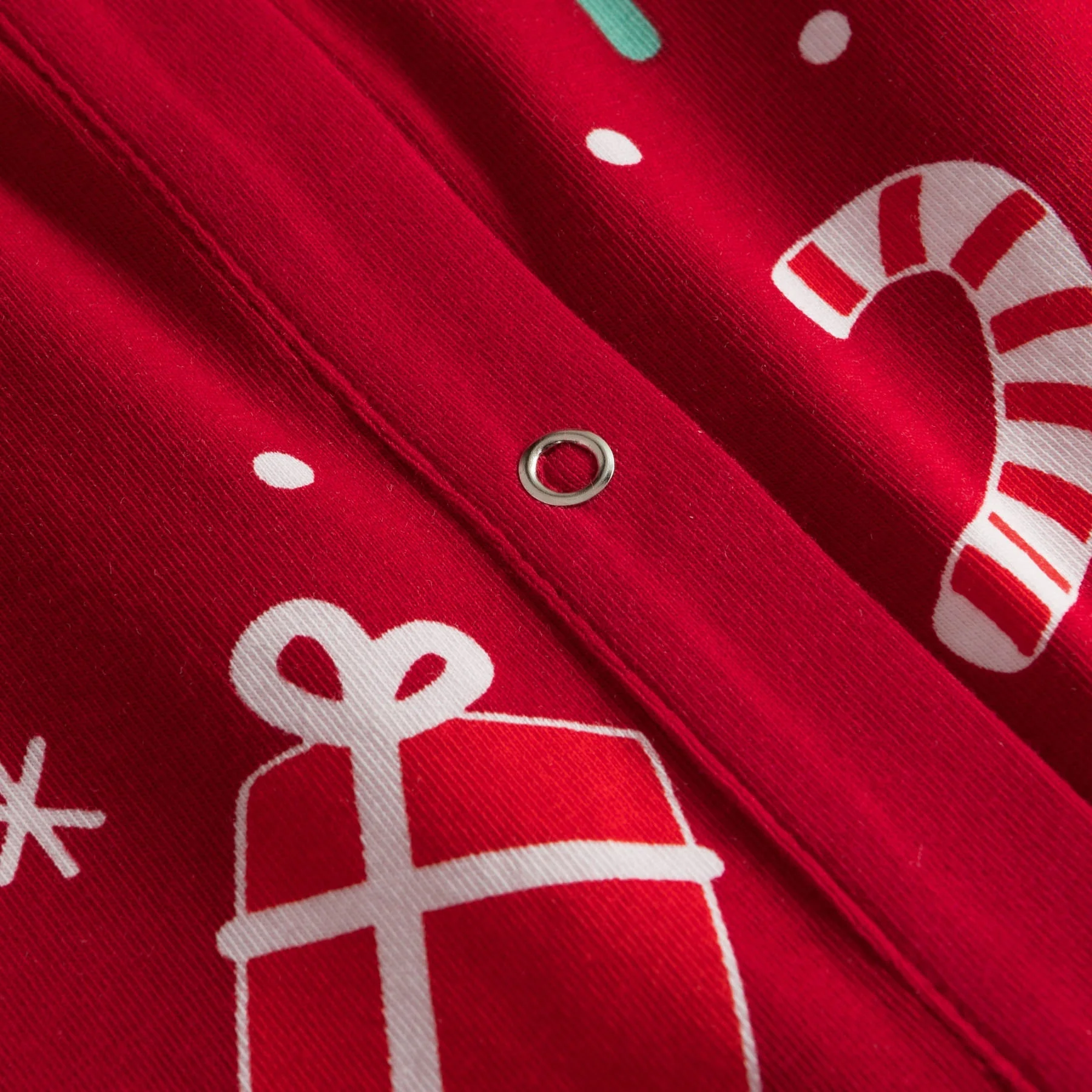 Kids' Red Christmas Pattern Overall Christmas Pyjamas - Image 4