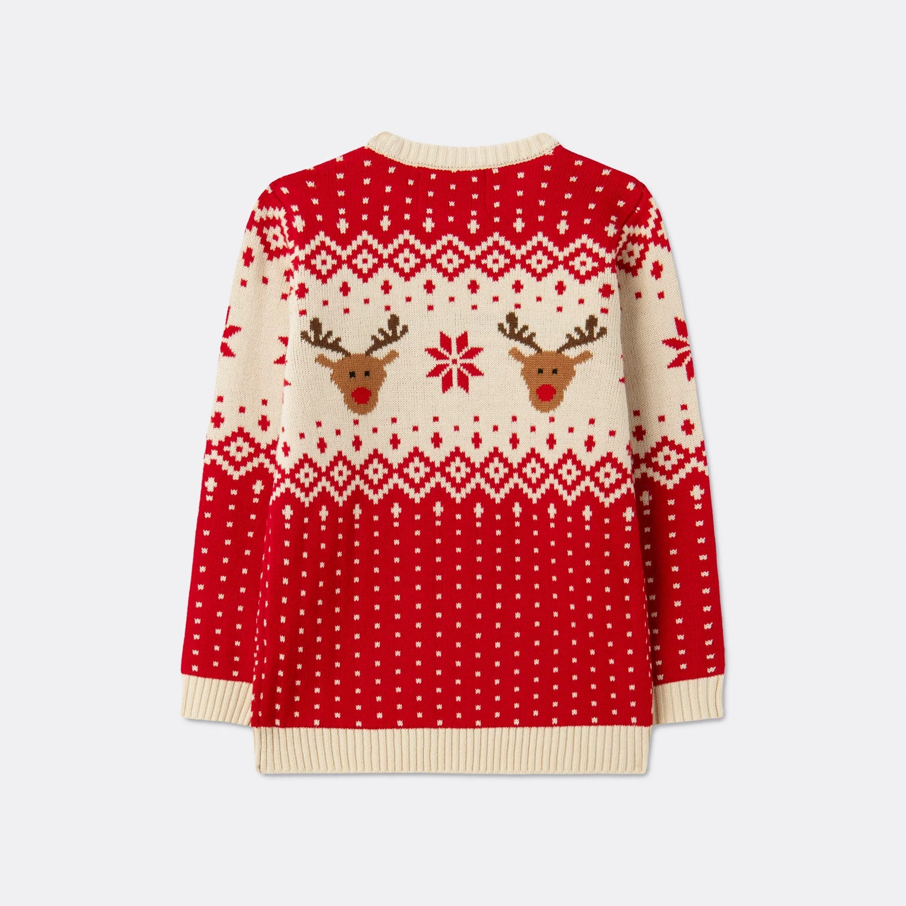 Kids' Retro Reindeer Red Christmas Jumper - Image 4