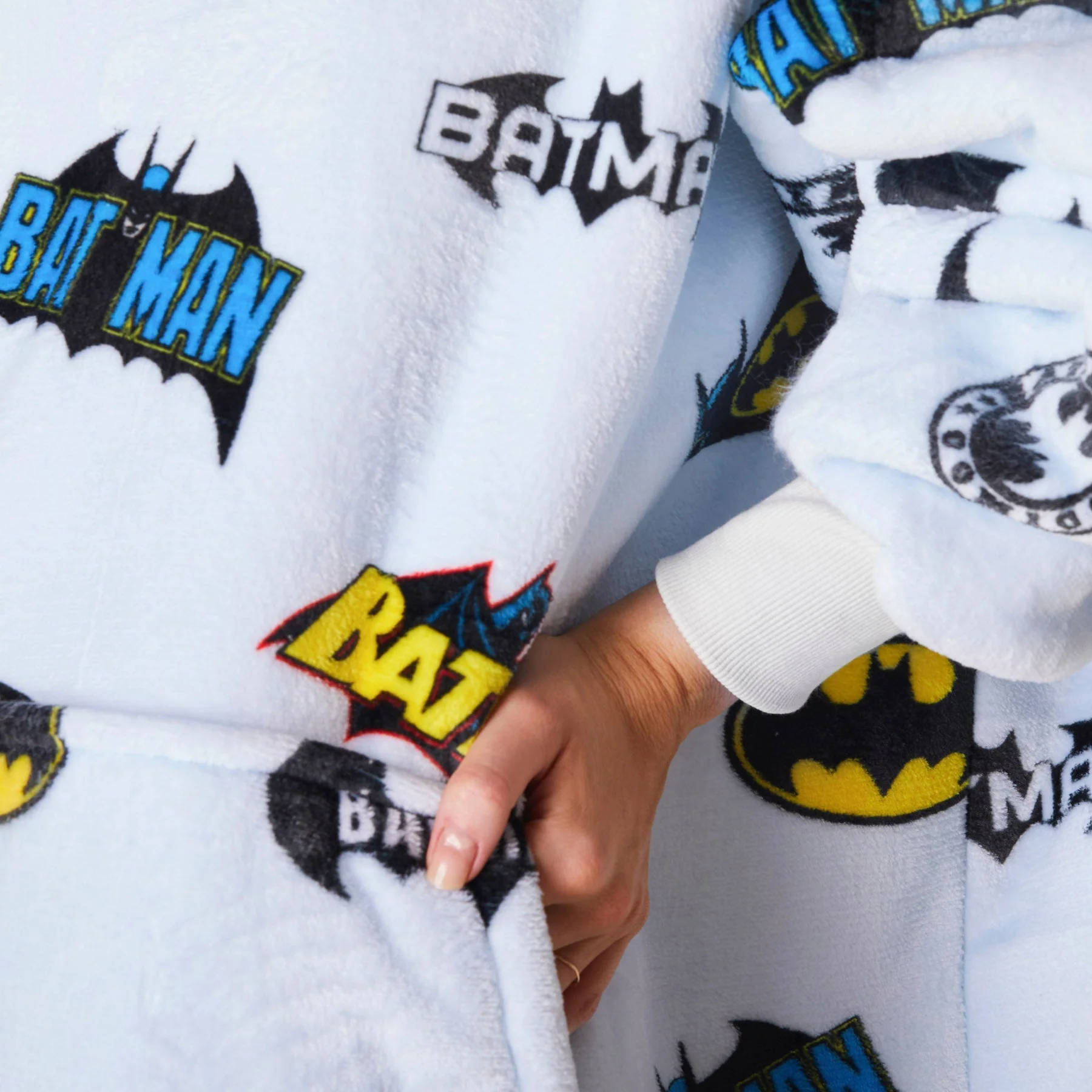 Light Blue Batman HappyHoodie - Image 8