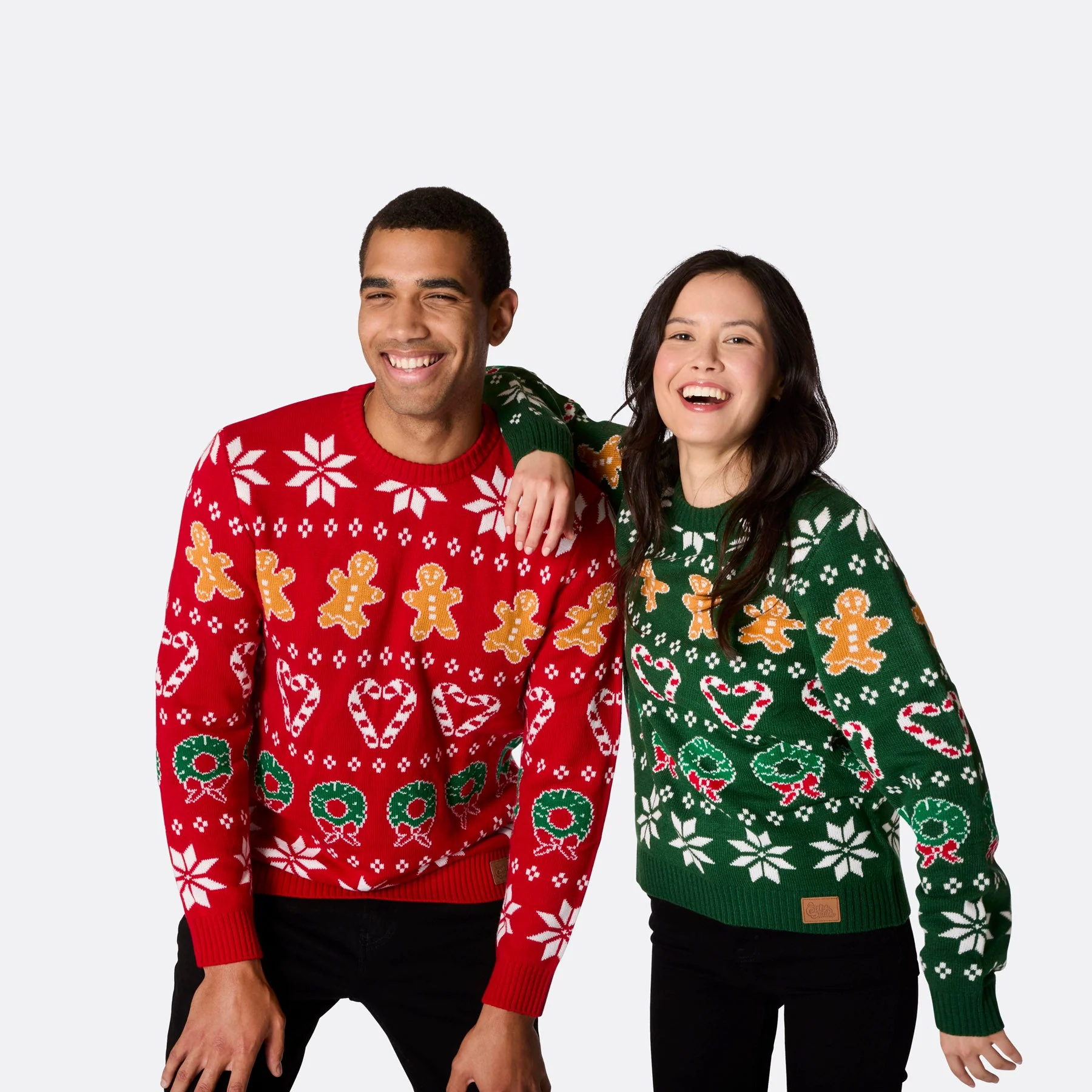 Men's Family Green Christmas Jumper - Image 5