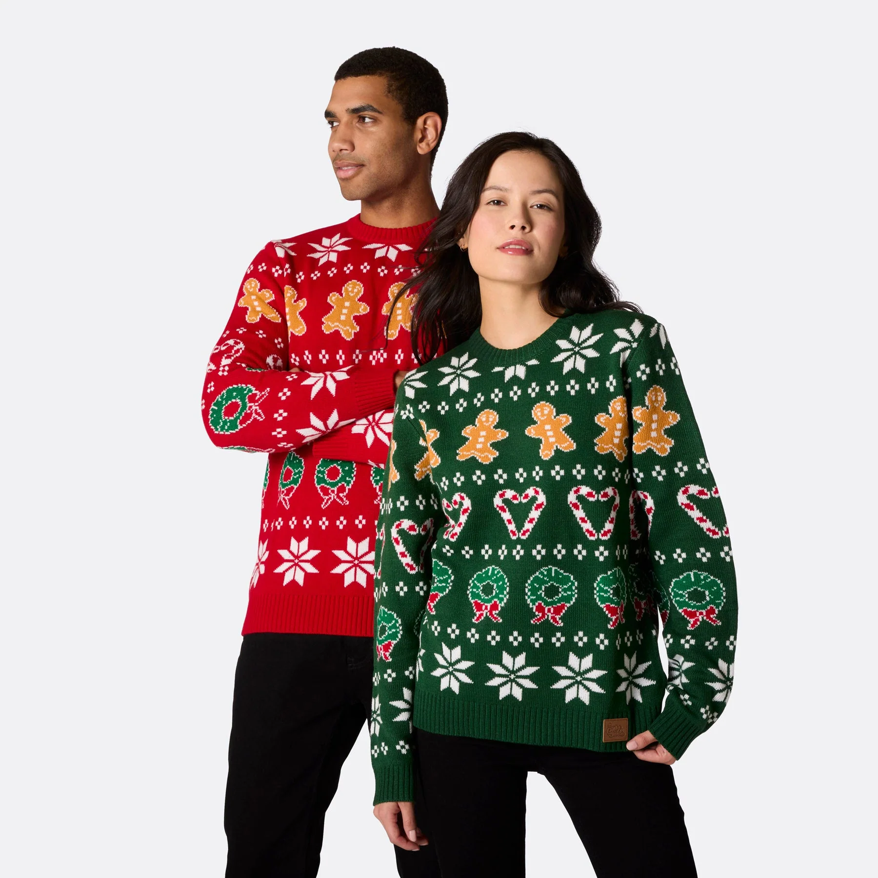 Men's Family Green Christmas Jumper - Image 6