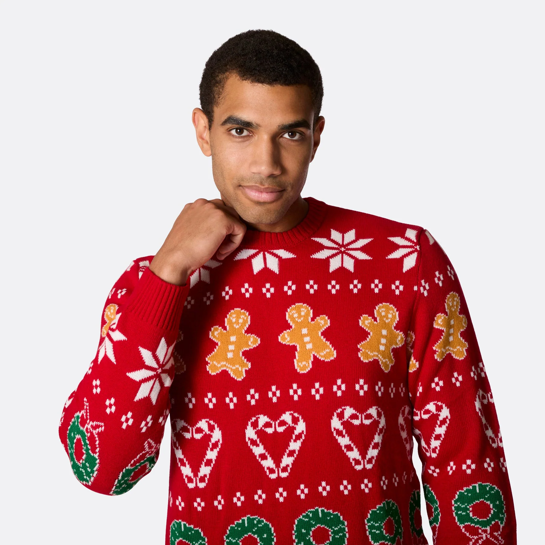 Men's Family Red Christmas Jumper - Image 5