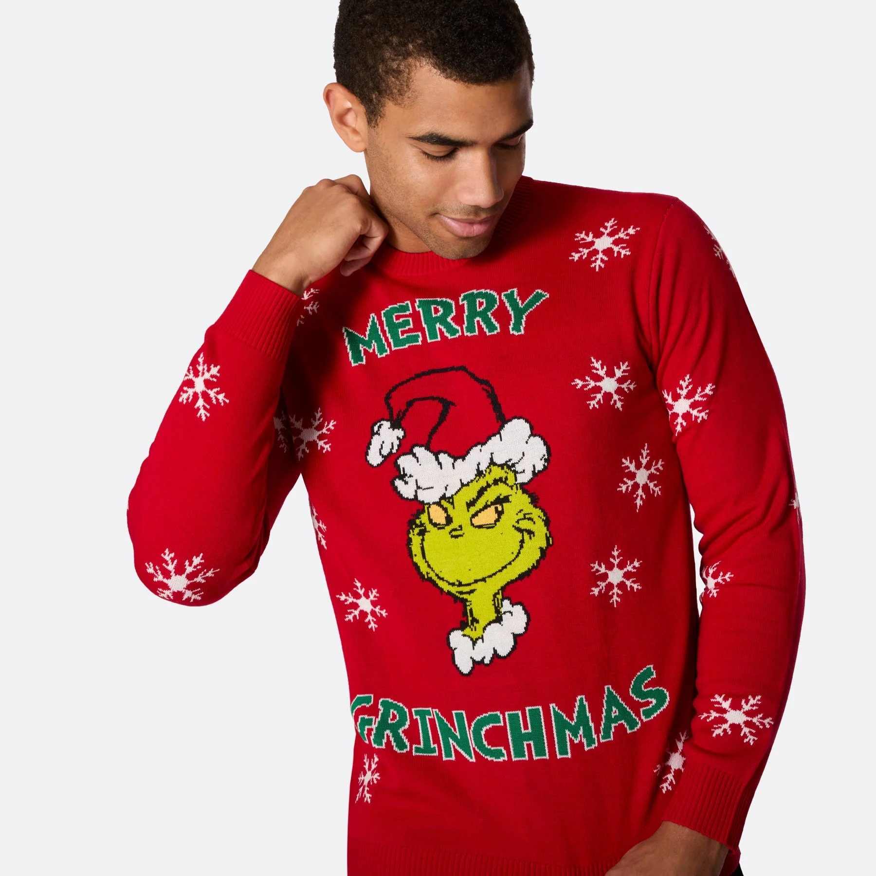 Men's Merry Grinchmas Christmas Jumper - Image 4