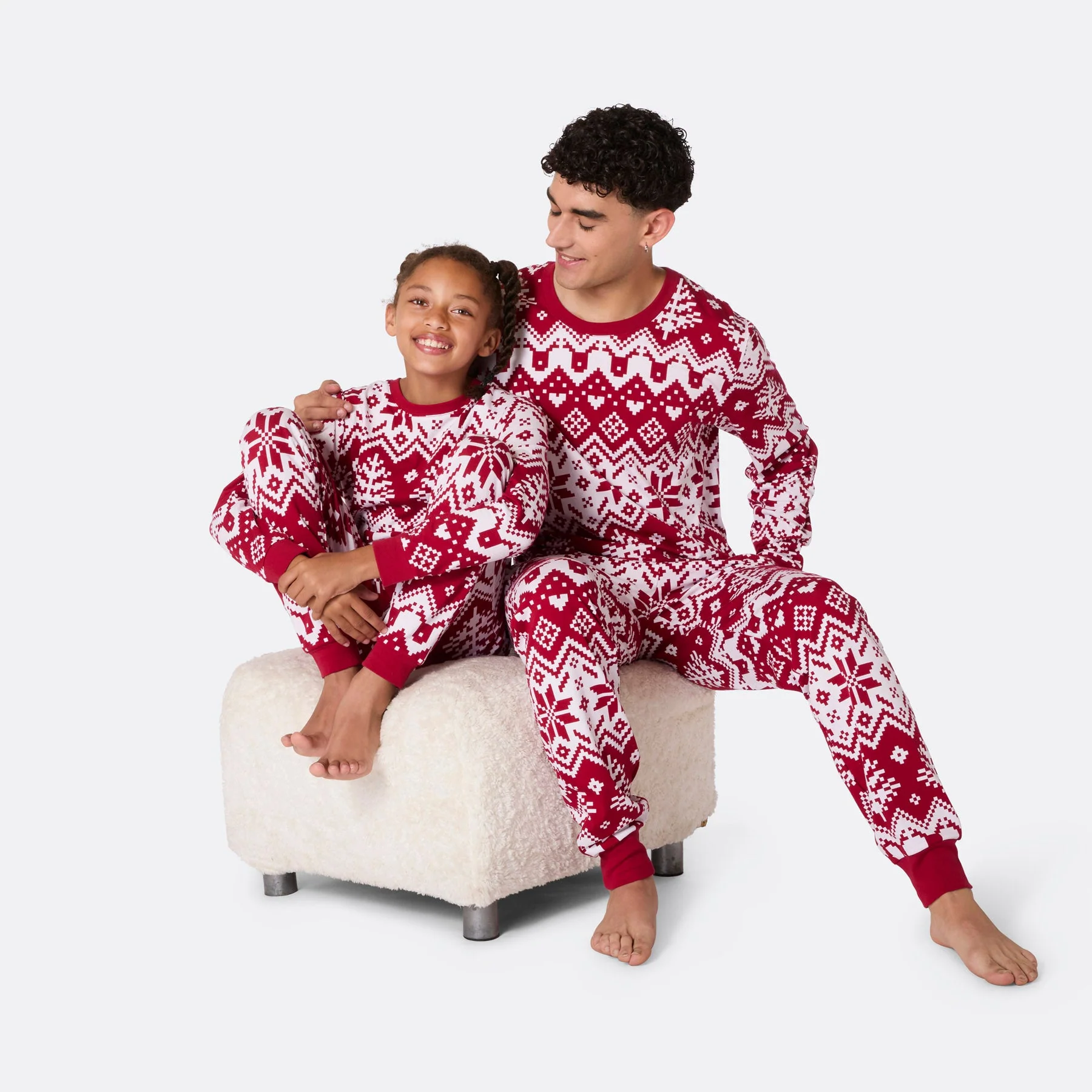 Men's Red Christmas Knit Christmas Pyjamas - Image 6