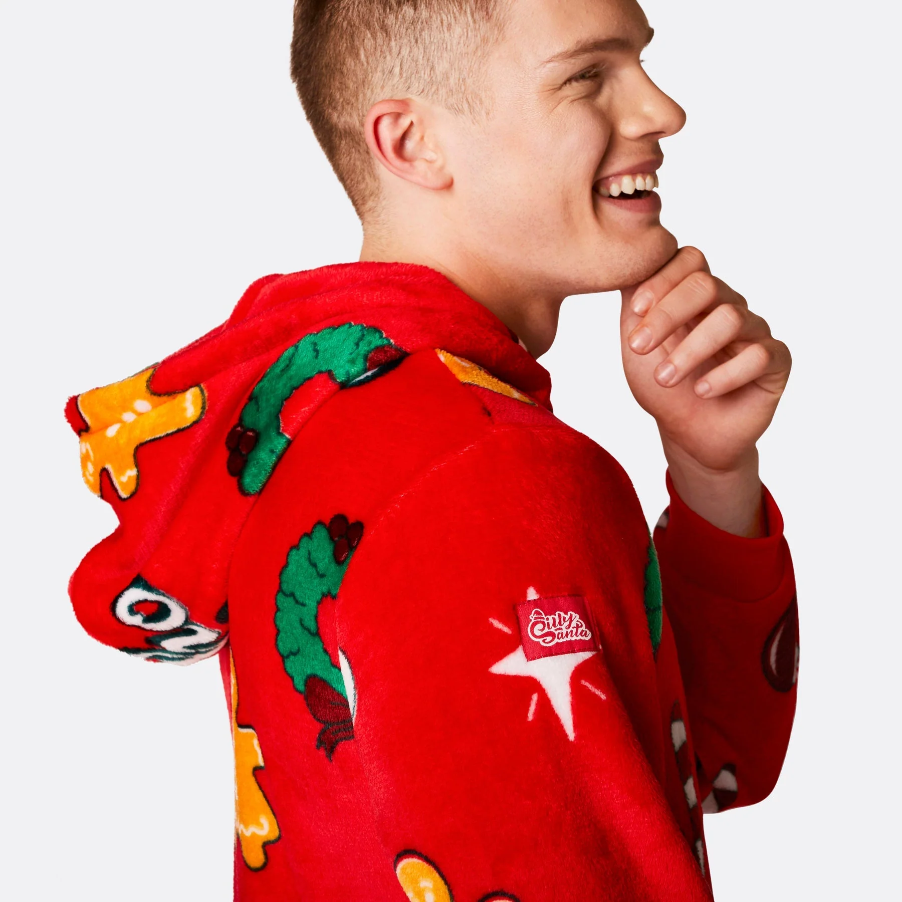Men's Red Hohoho Onesie - Image 4