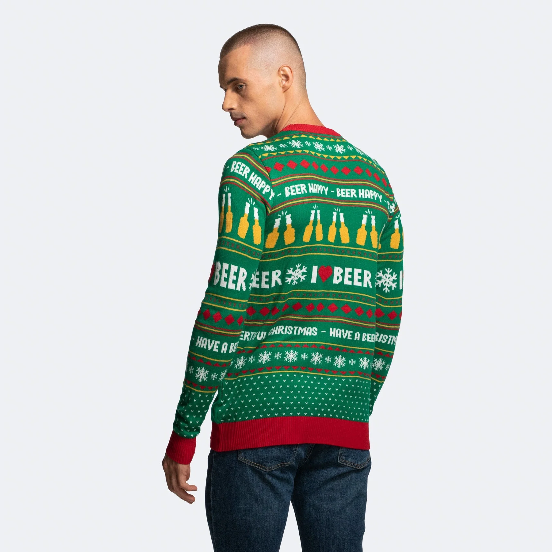 Men’s Most Wonderful Time for a Beer Christmas Jumper - Image 3