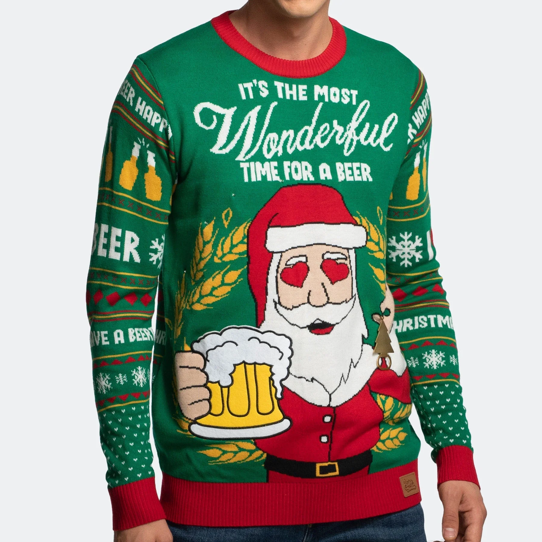 Men’s Most Wonderful Time for a Beer Christmas Jumper - Image 6