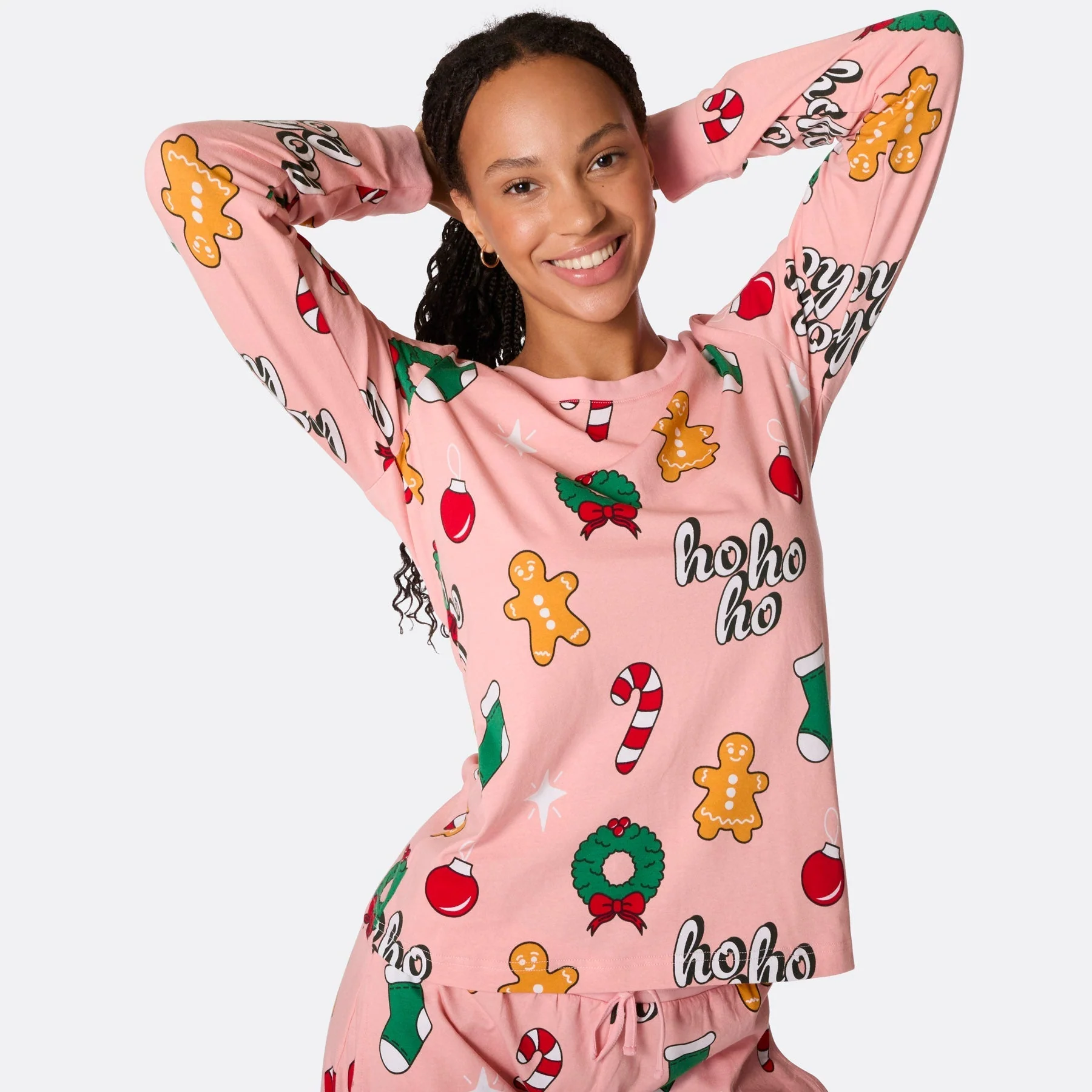 Pink HoHoHo Christmas Pyjamas Family - Image 3