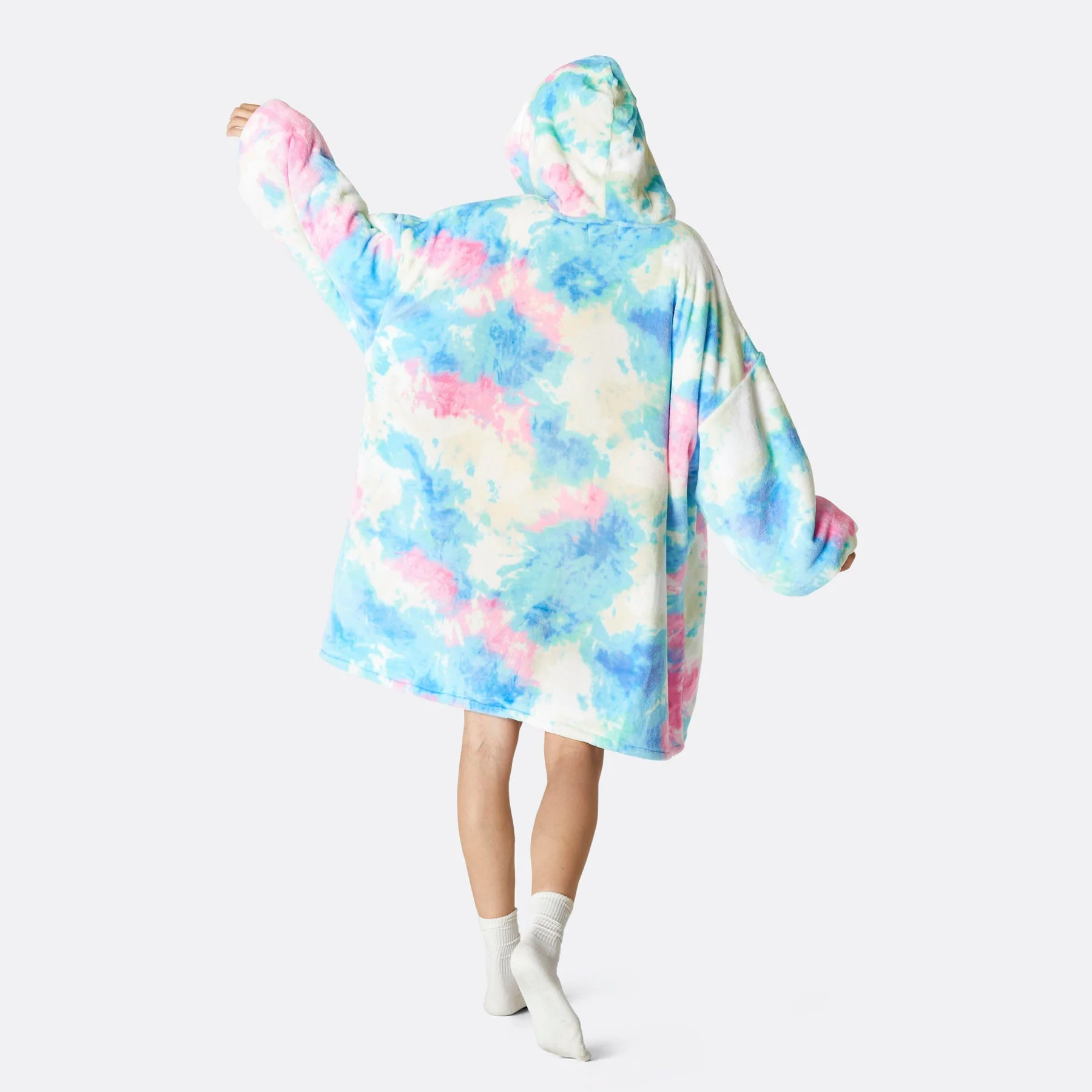 Tie-Dye Cyan HappyHoodie - Image 5