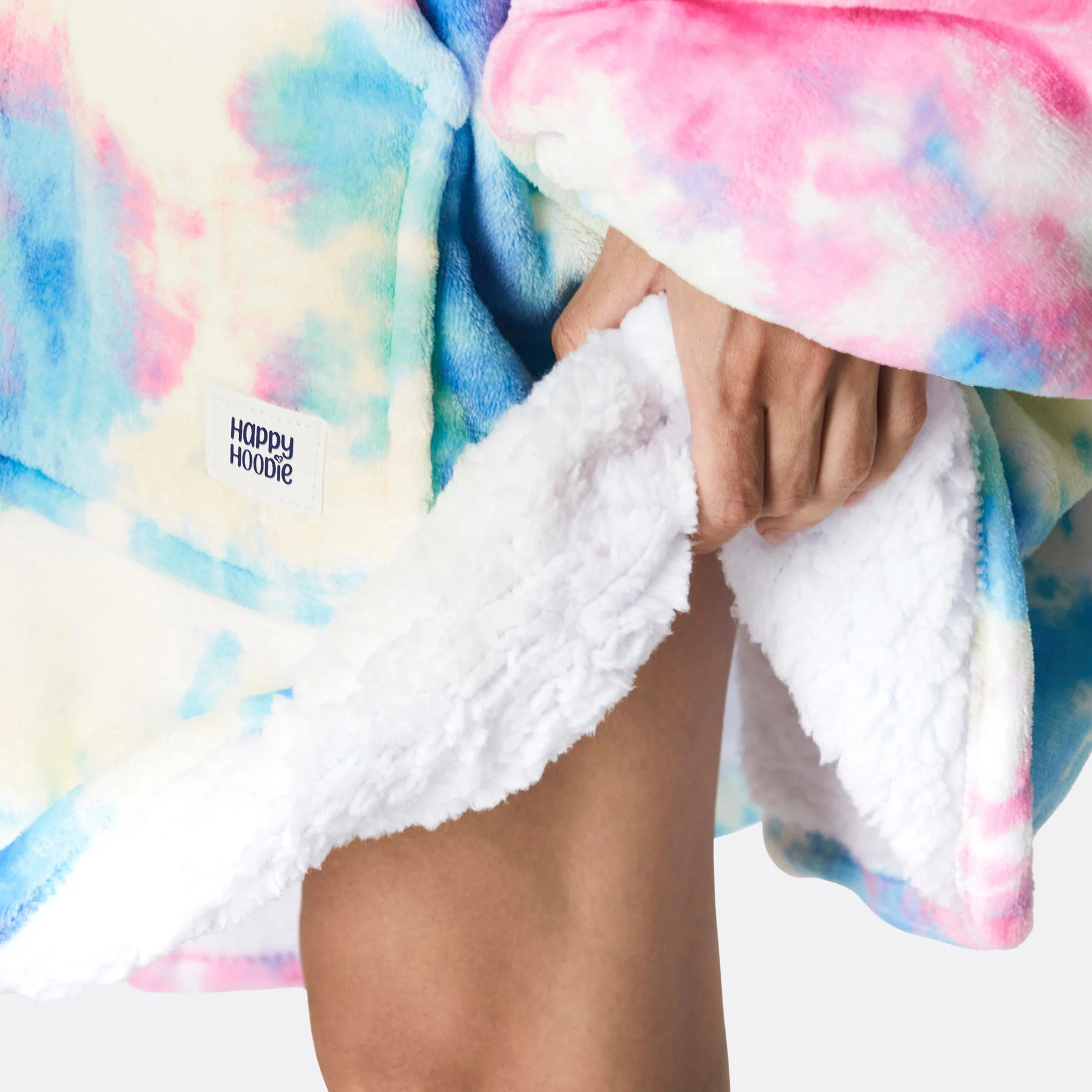 Tie-Dye Cyan HappyHoodie - Image 6