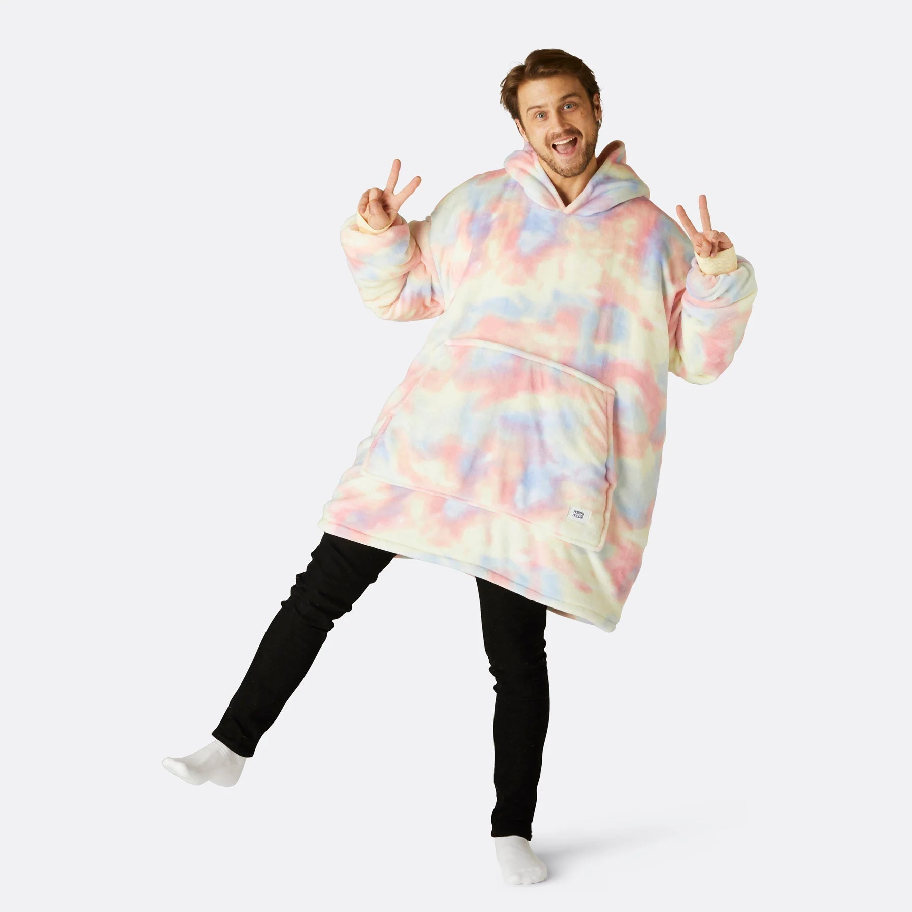 Tiedye Pastel HappyHoodie - Image 5