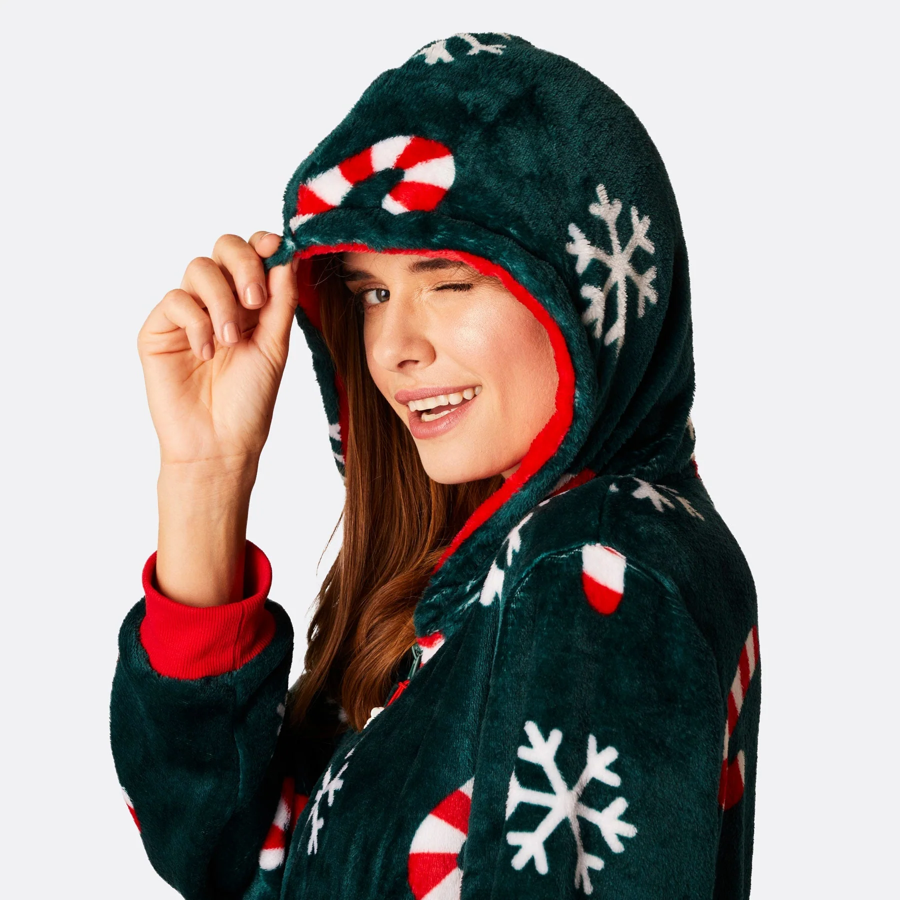 Women's Candy Cane Onesie - Image 4