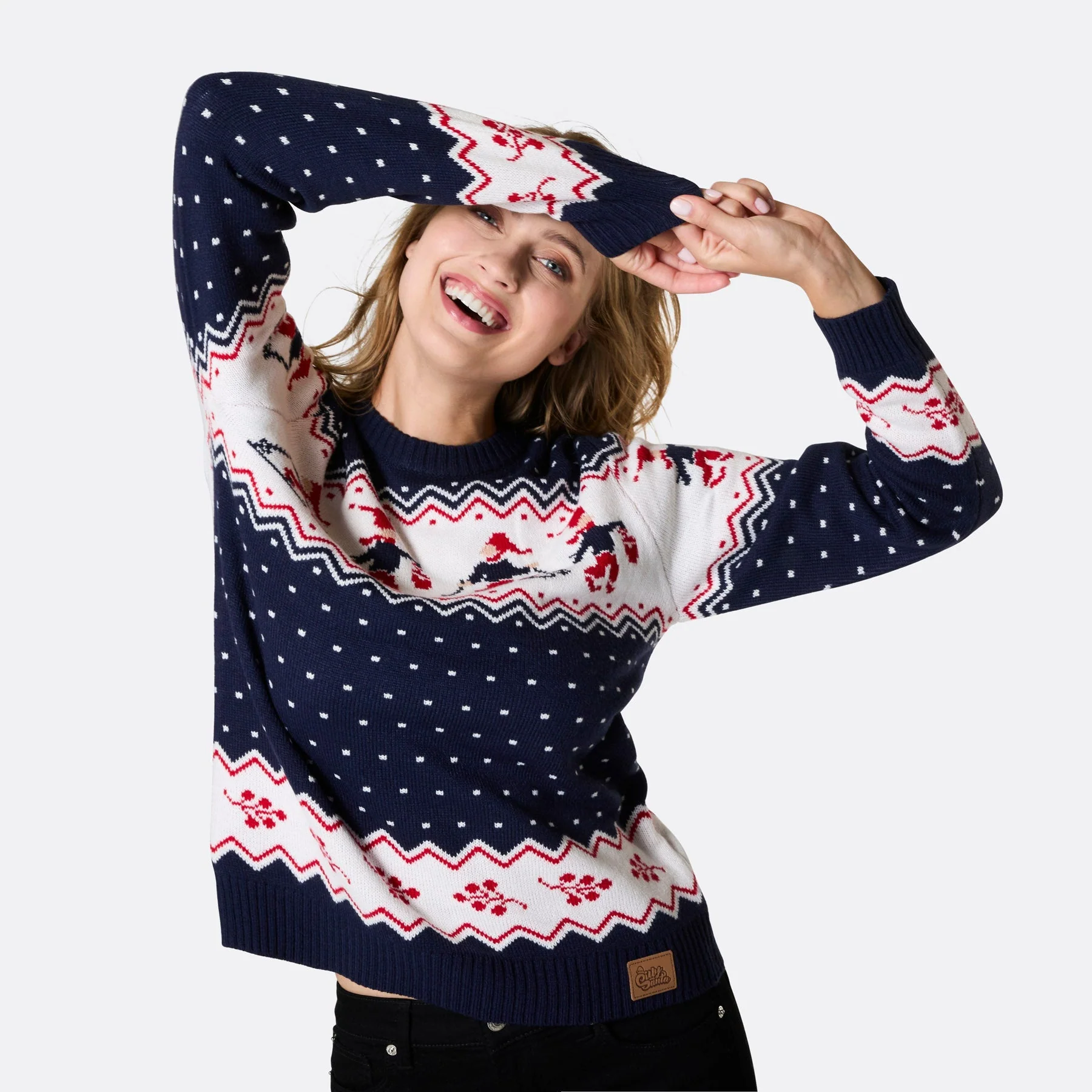Women's Christmas Scenery Christmas Jumper - Image 3