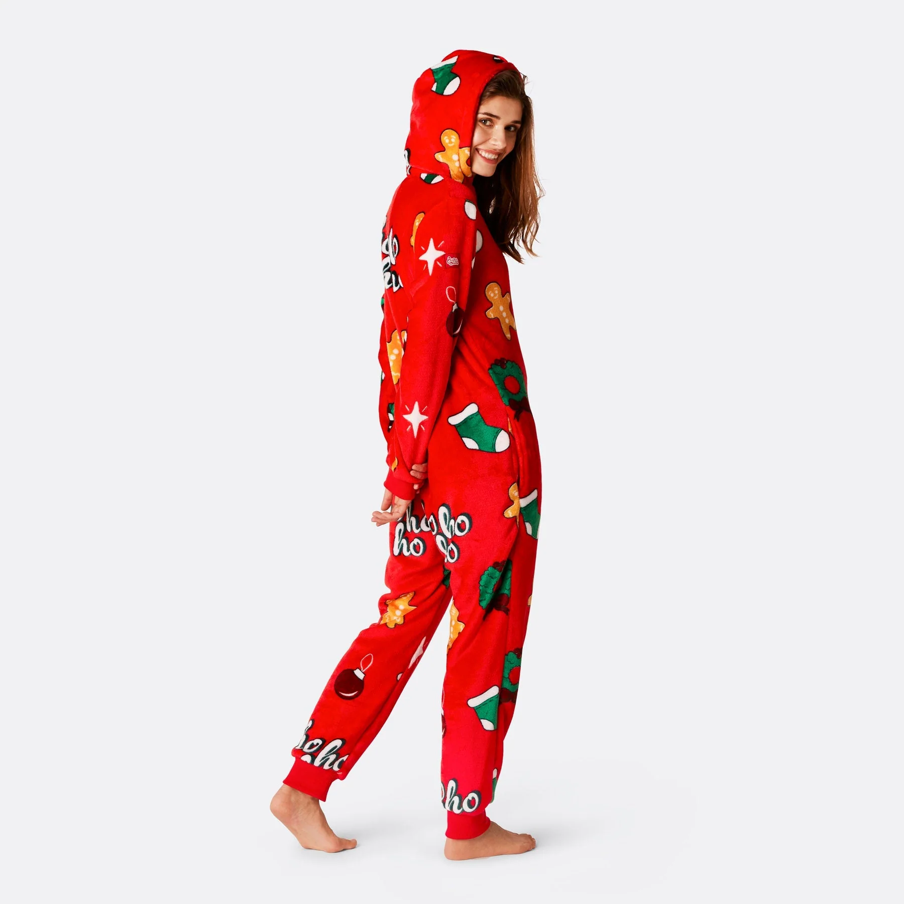 Women's Red Hohoho Onesie - Image 4