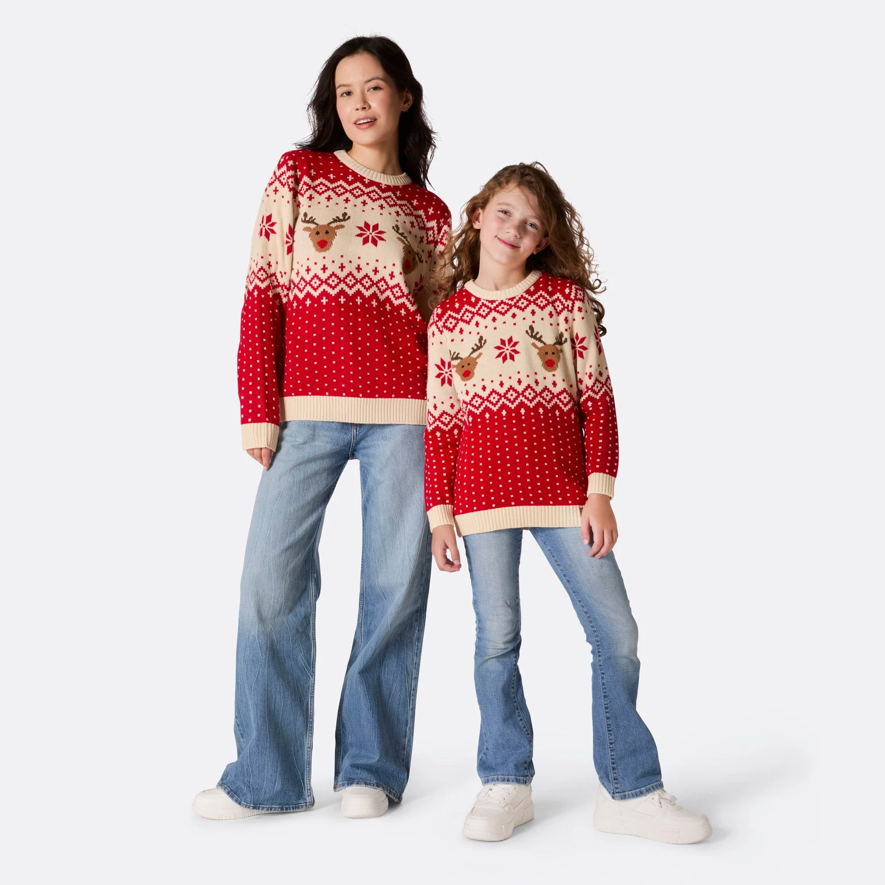 Women's Retro Reindeer Red Christmas Jumper - Image 10