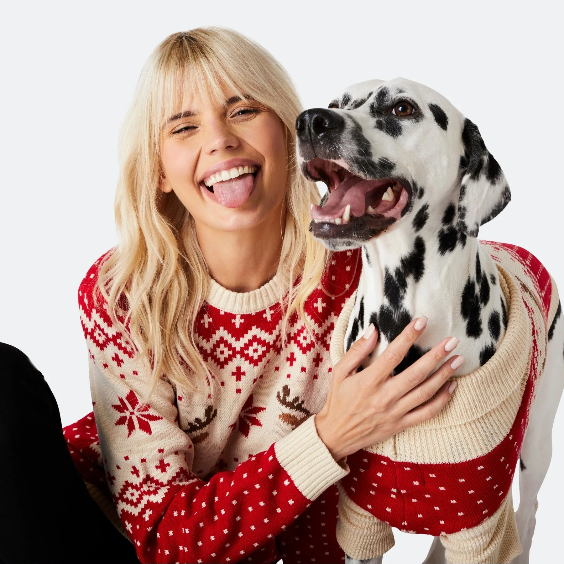Women's Retro Reindeer Red Christmas Jumper - Image 7