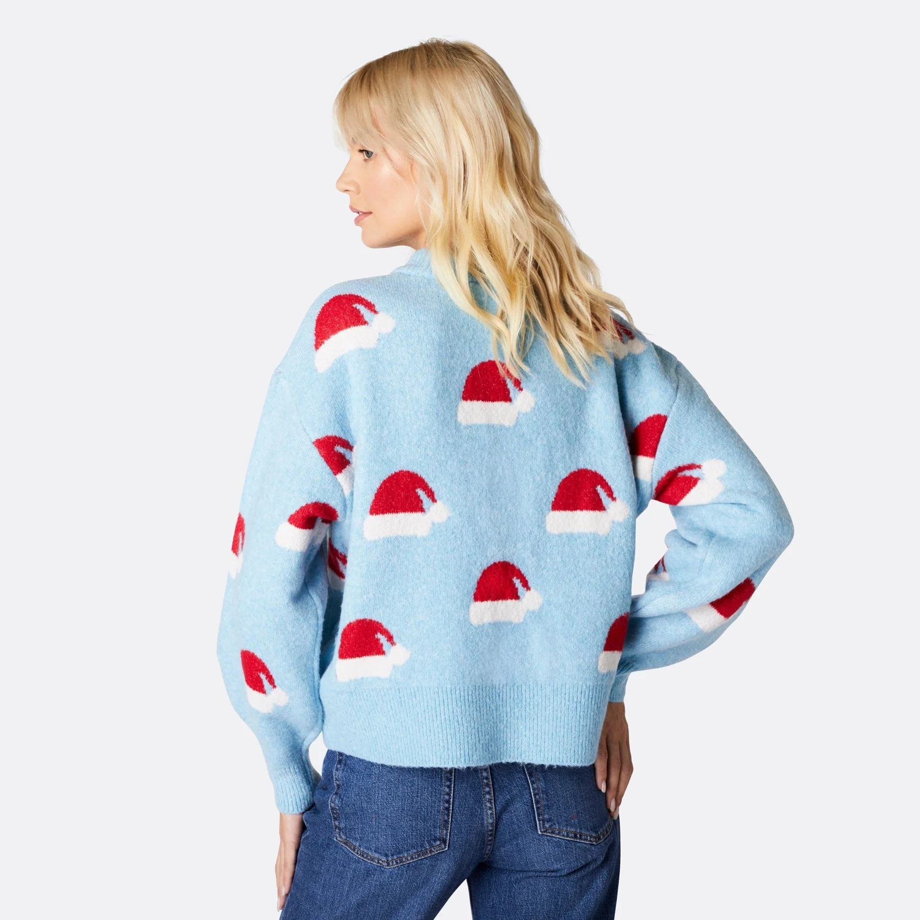 Women's Santa Hat Oversized Christmas Jumper - Image 4